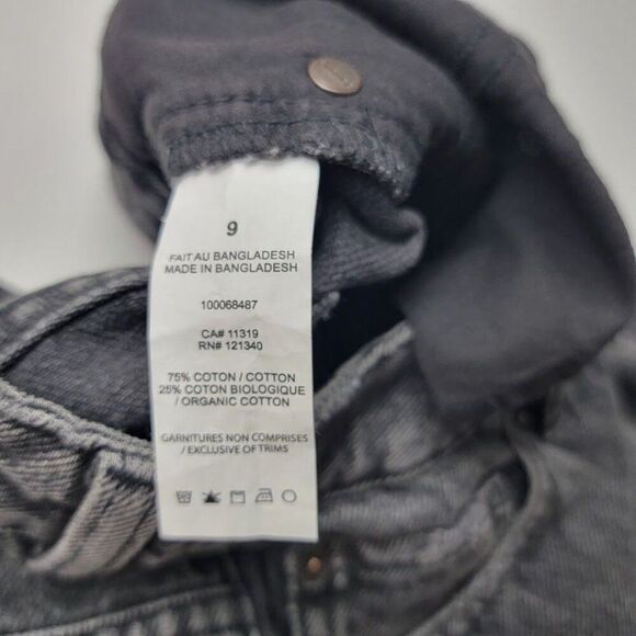 Vintage Garage Denim 90s Straight Jeans Size 9 Black Organic Cotton Blend Classi - Picture 5 of 9